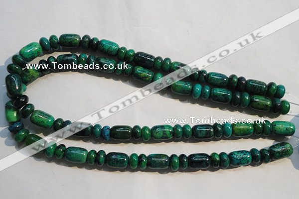 CCS645 15.5 inches 5*10mm rondelle & 10*14mm drum dyed chrysocolla beads