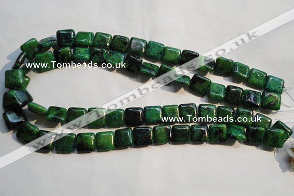 CCS658 15.5 inches 12*12mm square dyed chrysocolla gemstone beads