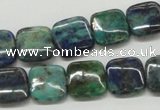 CCS66 16 inches 14*14mm square dyed chrysocolla gemstone beads