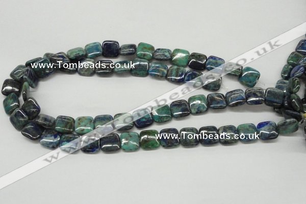 CCS66 16 inches 14*14mm square dyed chrysocolla gemstone beads