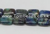 CCS67 16 inches 10*14mm rectangle dyed chrysocolla gemstone beads