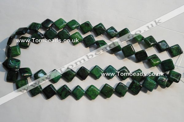 CCS681 15.5 inches 12*12mm diamond dyed chrysocolla gemstone beads