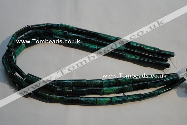 CCS708 15.5 inches 8*16mm flat tube dyed chrysocolla gemstone beads