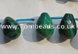 CCS714 Top-drilled 13*18mm teardrop dyed chrysocolla gemstone beads