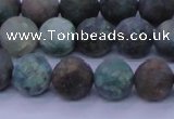 CCS763 15.5 inches 10mm round matte natural chrysocolla beads