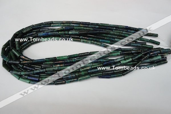 CCS77 15.5 inches 4*13mm tube dyed chrysocolla gemstone beads