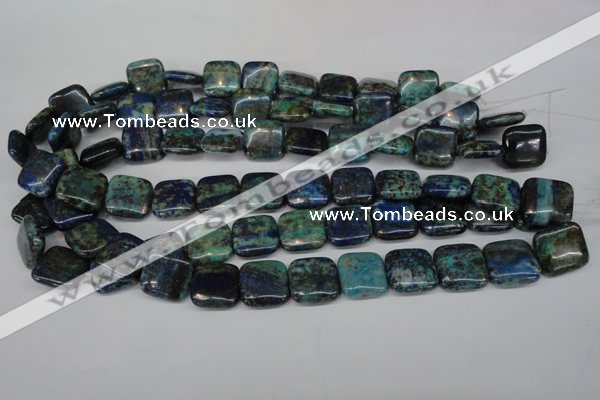 CCS85 15.5 inches 16*16mm square dyed chrysocolla gemstone beads