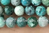 CCS882 15.5 inches 5.5mm faceted round natural chrysocolla beads