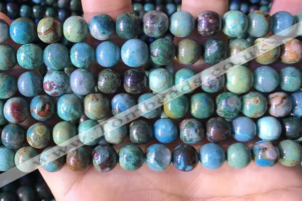 CCS894 15 inches 8mm round natural chrysocolla gemstone beads