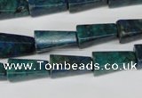 CCS90 15.5 inches 8*16mm trapezoid dyed chrysocolla gemstone beads