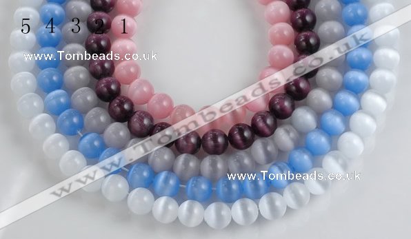 CCT02 Different color 10mm round cats eye beads Wholesale