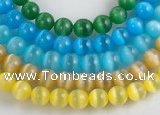 CCT03 10mm different color round cats eye beads Wholesale