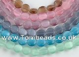 CCT04 10mm different color coin shape cats eye beads Wholesale