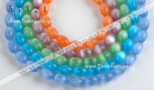 CCT06 10*14mm different color rice cats eye beads Wholesale