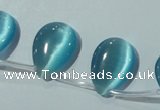 CCT1024 Top-drilled 13*18mm flat teardrop cats eye beads wholesale