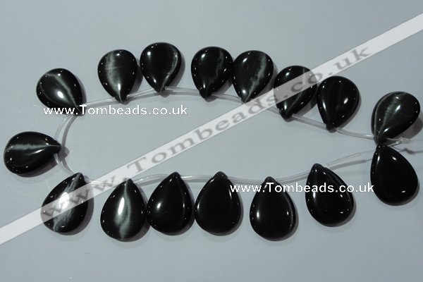 CCT1040 Top-drilled 21*29mm flat teardrop cats eye beads wholesale