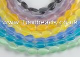 CCT12 14.5 inches 8*12mm flat teardorp cats eye beads Wholesale