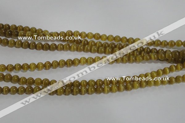 CCT1212 15 inches 4mm round cats eye beads wholesale