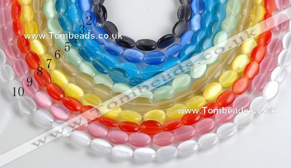CCT13 10*15mm different color oval cats eye beads Wholesale