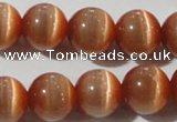 CCT1378 15 inches 7mm round cats eye beads wholesale