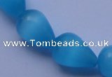 CCT20 14 inches 10*14mm teardrop navy blue cats eye beads wholesale