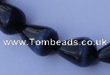 CCT23 14 inches 10*14mm teardrop black cats eye beads wholesale