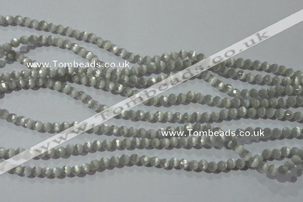 CCT302 15 inches 4mm faceted round cats eye beads wholesale