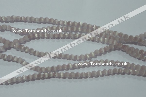 CCT303 15 inches 4mm faceted round cats eye beads wholesale