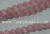 CCT305 15 inches 4mm faceted round cats eye beads wholesale