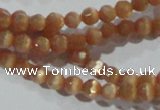 CCT308 15 inches 4mm faceted round cats eye beads wholesale