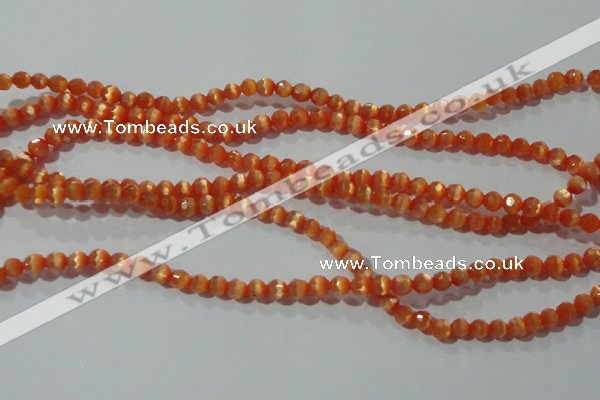 CCT309 15 inches 4mm faceted round cats eye beads wholesale