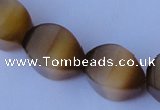 CCT31 14 inches 10*14mm twisted tiger yellow cats eye beads wholesale