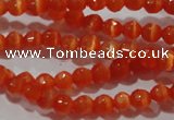 CCT310 15 inches 4mm faceted round cats eye beads wholesale