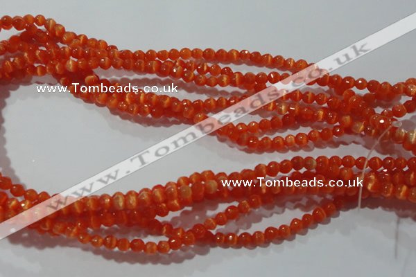 CCT310 15 inches 4mm faceted round cats eye beads wholesale