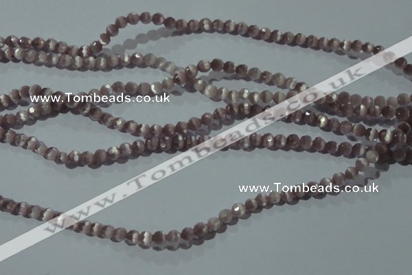 CCT312 15 inches 4mm faceted round cats eye beads wholesale