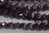 CCT313 15 inches 4mm faceted round cats eye beads wholesale