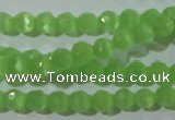 CCT315 15 inches 4mm faceted round cats eye beads wholesale