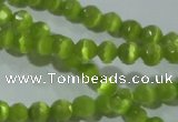 CCT316 15 inches 4mm faceted round cats eye beads wholesale