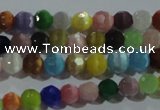 CCT318 15 inches 4mm faceted round cats eye beads wholesale