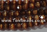 CCT319 15 inches 4mm faceted round cats eye beads wholesale