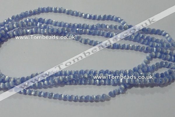 CCT321 15 inches 4mm faceted round cats eye beads wholesale