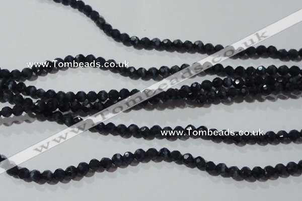 CCT329 15 inches 4mm faceted round cats eye beads wholesale