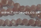 CCT342 15 inches 5mm faceted round cats eye beads wholesale