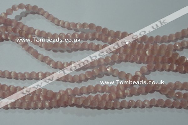 CCT342 15 inches 5mm faceted round cats eye beads wholesale