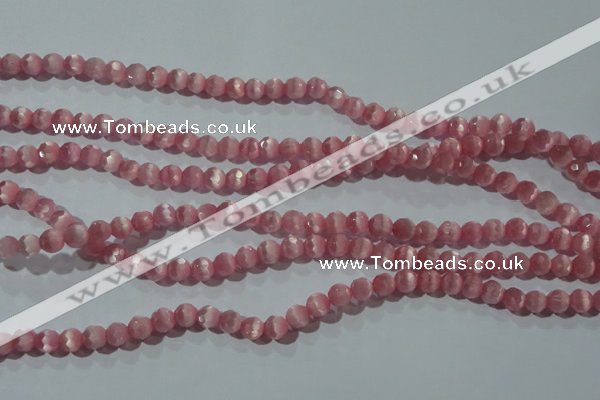 CCT343 15 inches 5mm faceted round cats eye beads wholesale