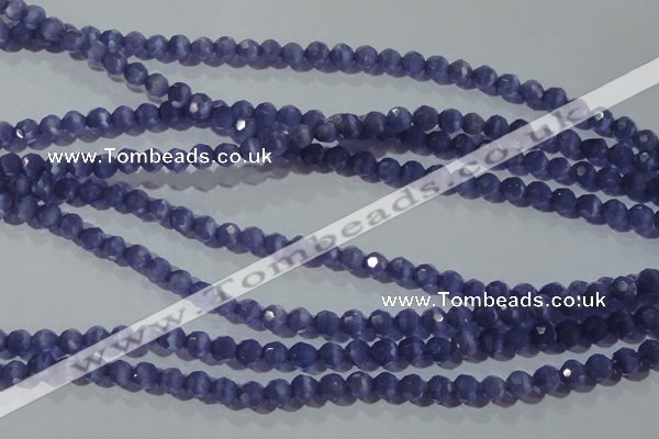 CCT347 15 inches 5mm faceted round cats eye beads wholesale