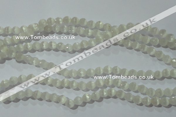 CCT351 15 inches 6mm faceted round cats eye beads wholesale