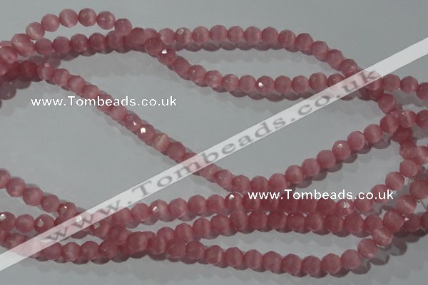 CCT353 15 inches 6mm faceted round cats eye beads wholesale