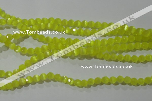 CCT356 15 inches 6mm faceted round cats eye beads wholesale