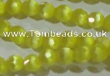 CCT357 15 inches 6mm faceted round cats eye beads wholesale